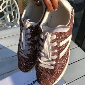 Tretorn Camden Pink Glitter Sz 7.5